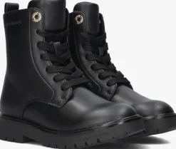 zwarte tommy hilfiger veterboots 34012