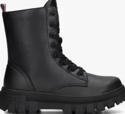 zwarte tommy hilfiger veterboots 33057