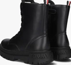 zwarte tommy hilfiger veterboots 33057
