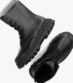 zwarte tommy hilfiger veterboots 33057