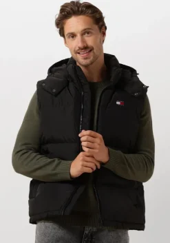 zwarte tommy jeans bodywarmer tjm alaska vest