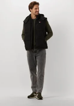 zwarte tommy jeans bodywarmer tjm alaska vest