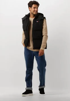 zwarte tommy jeans bodywarmer tjm alaska vest