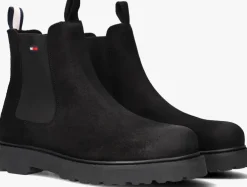 zwarte tommy jeans chelsea boots tommy jeans suede chelsea boot