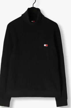 zwarte tommy jeans coltrui tjm slim xs badge rollneck