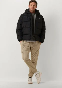 zwarte tommy jeans gewatteerde jas tjm essential puffer