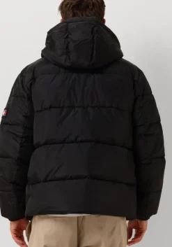 zwarte tommy jeans gewatteerde jas tjm essential puffer