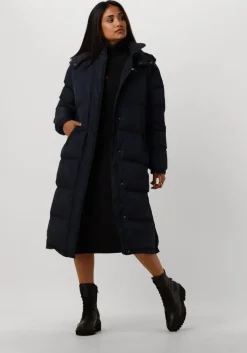 zwarte tommy jeans midi jurk tjw mockneck badge sweater dress