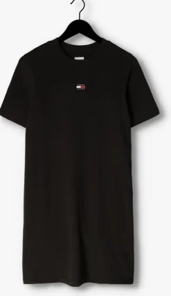 zwarte tommy jeans mini jurk tjw xs badge tee dress