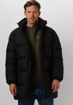 zwarte tommy jeans parka's tjm essential down parka