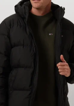 zwarte tommy jeans parka's tjm essential down parka