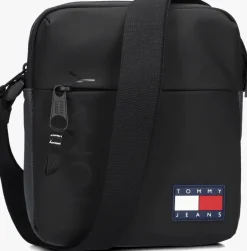 zwarte tommy jeans reportertas tjm daily reporter