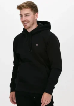 zwarte tommy jeans sweater tjm regular fleece hoodie