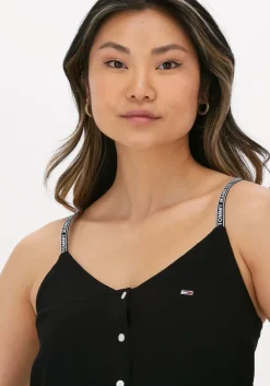 zwarte tommy jeans top tjw essential strappy top