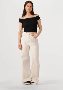 zwarte tommy jeans top tjw crp smock top