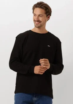 zwarte tommy jeans trui tjm reg waffle l/s tee