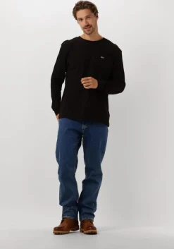 zwarte tommy jeans trui tjm reg waffle l/s tee
