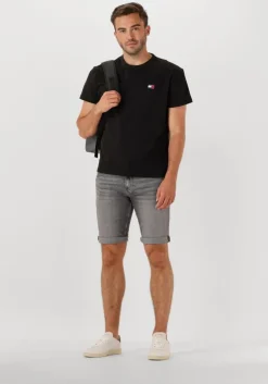 zwarte tommy jeans t-shirt tjm reg badge tee ext