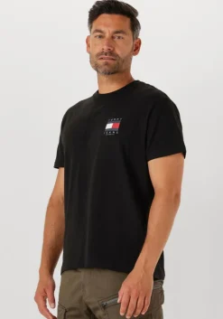 zwarte tommy jeans t-shirt tjm reg flag graph bckorint t ext