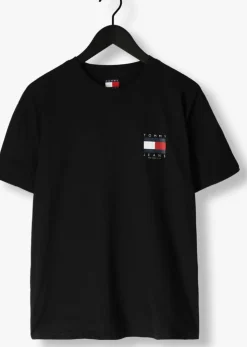 zwarte tommy jeans t-shirt tjm reg flag graph bckorint t ext