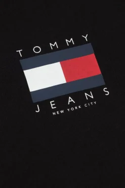 zwarte tommy jeans t-shirt tjm reg flag graph bckorint t ext