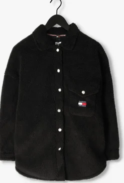 zwarte tommy jeans vest shirts/woven tops