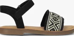 zwarte toms platte sandalen remi