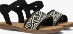 zwarte toms platte sandalen remi