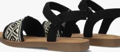 zwarte toms platte sandalen remi