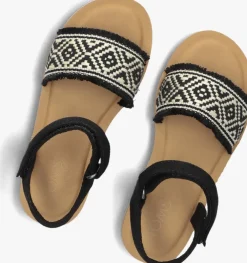 zwarte toms platte sandalen remi