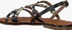 zwarte ton & ton platte sandalen sh709