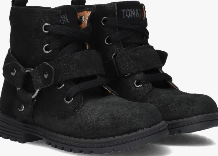 zwarte ton & ton veterboots olenka