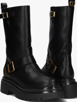 zwarte twinset milano biker boots 242tcp040