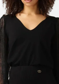 zwarte twinset milano blouses 242tt3162
