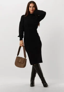zwarte twinset milano midi jurk 242tp3591