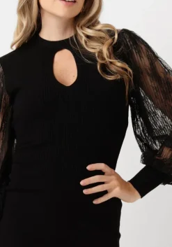 zwarte twinset milano midi jurk 242tt3160