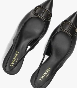 zwarte twinset milano slingbacks 252tcp030