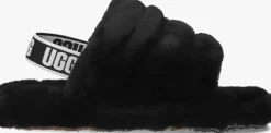 zwarte ugg pantoffels fluff yeah slide