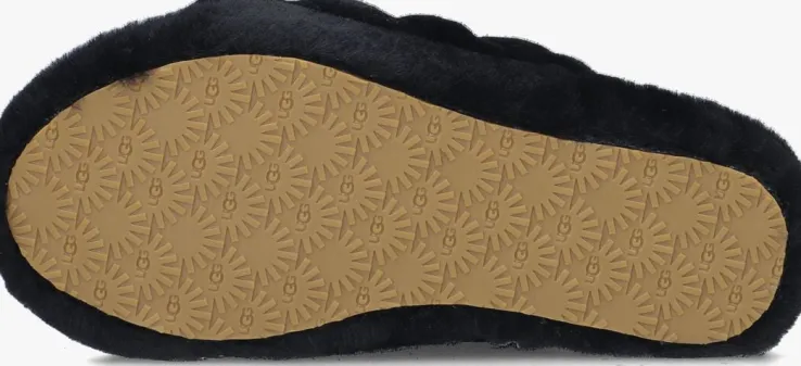 zwarte ugg pantoffels fluff yeah slide