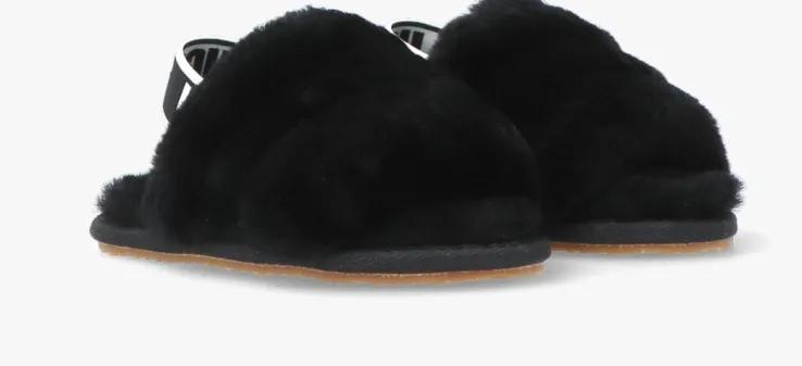 zwarte ugg pantoffels fluff yeah slide