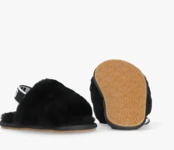 zwarte ugg pantoffels fluff yeah slide