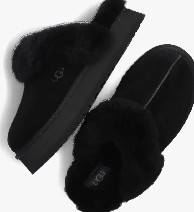 zwarte ugg pantoffels w disquette