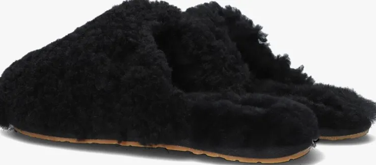 zwarte ugg pantoffels w maxi curly slide