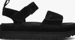 zwarte ugg platte sandalen w goldenstar