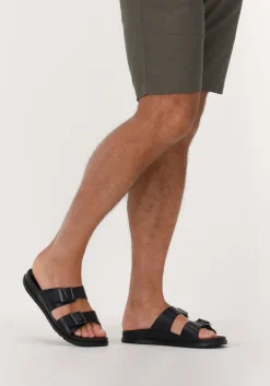 zwarte ugg slippers m wainscott buckle slide