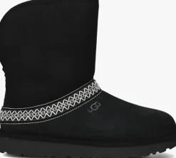 zwarte ugg vachtlaarzen classic short crescent