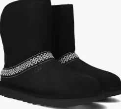zwarte ugg vachtlaarzen classic short crescent