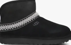 zwarte ugg vachtlaarzen classic mini crescent