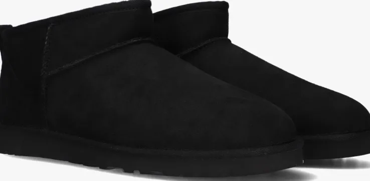 zwarte ugg vachtlaarzen m classic ultra mini