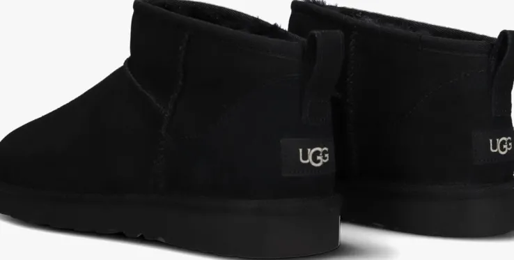 zwarte ugg vachtlaarzen m classic ultra mini